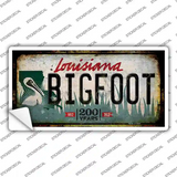 Bigfoot Louisiana Novelty Sticker Decal