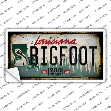 Bigfoot Louisiana Novelty Sticker Decal