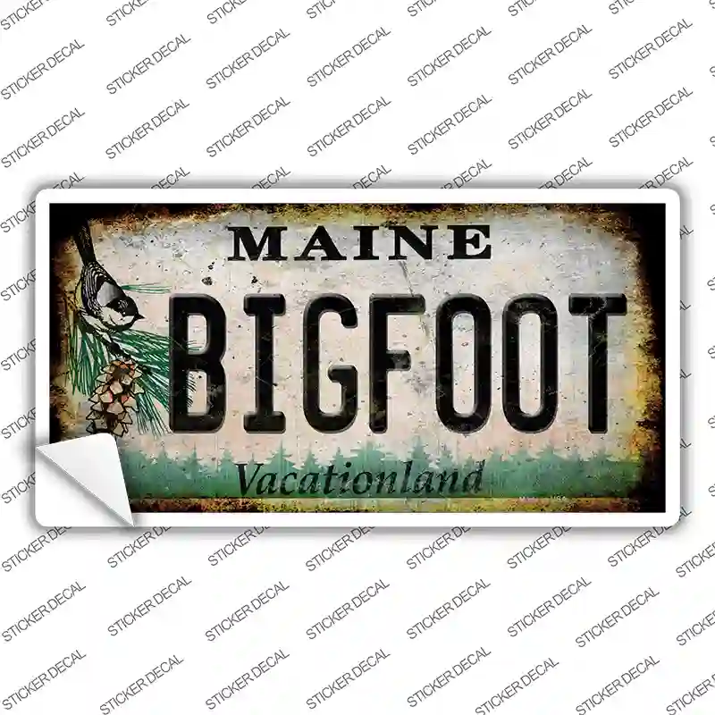 Bigfoot Maine Novelty Sticker Decal