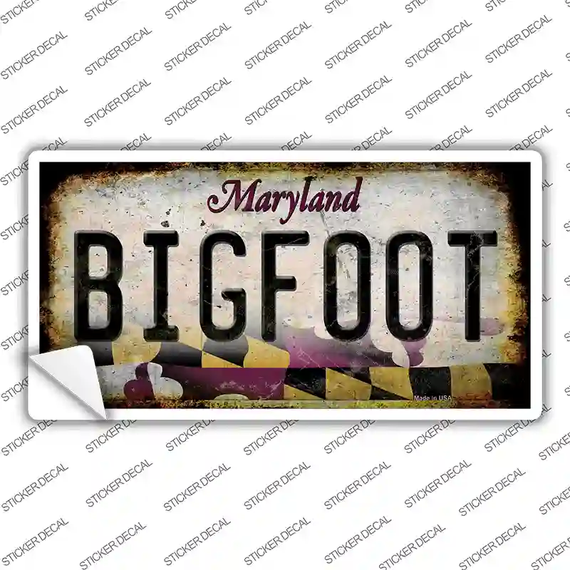 Bigfoot Maryland Novelty Sticker Decal