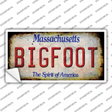 Bigfoot Massachusetts Novelty Sticker Decal