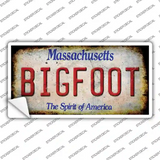 Bigfoot Massachusetts Novelty Sticker Decal