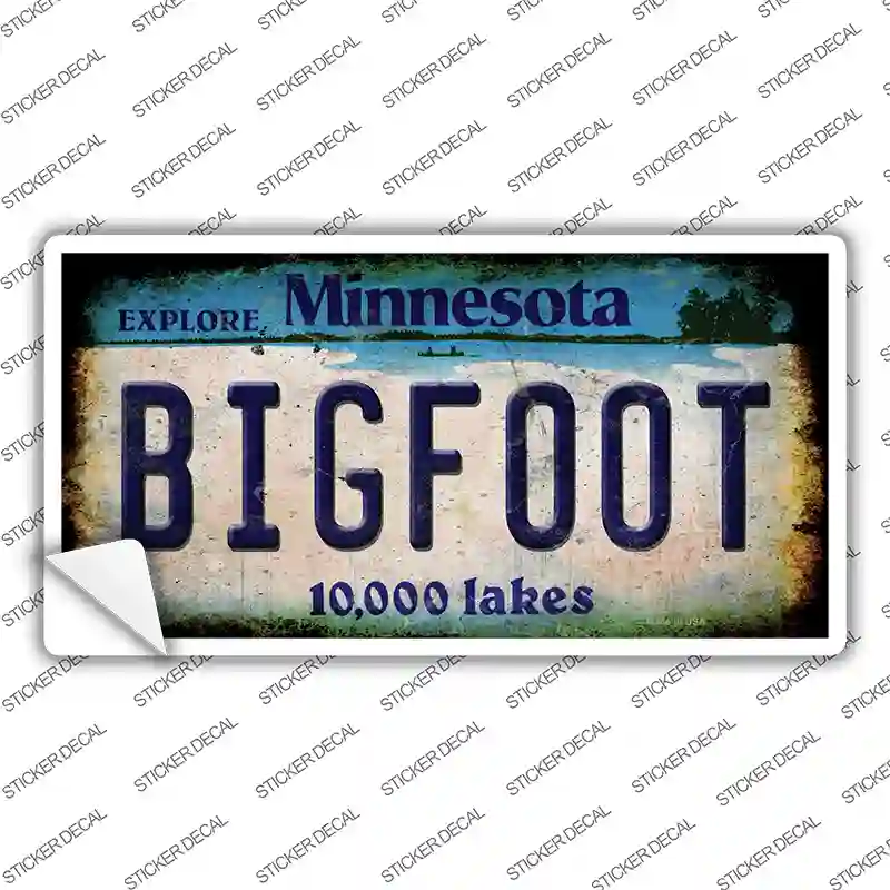 Bigfoot Minnesota Novelty Sticker Decal