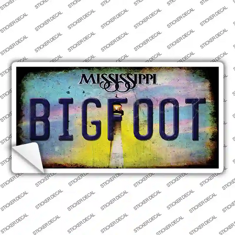 Bigfoot Mississippi Novelty Sticker Decal