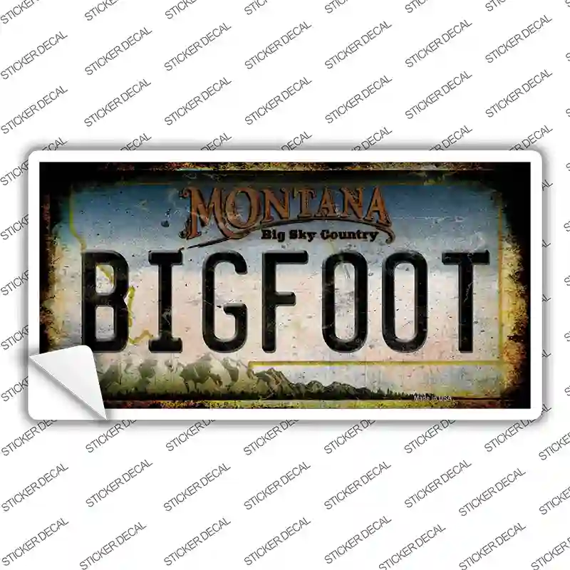 Bigfoot Montana Novelty Sticker Decal