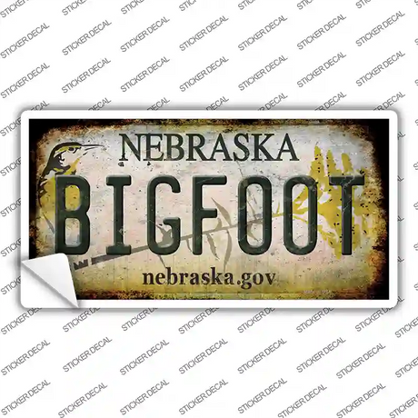 Bigfoot Nebraska Novelty Sticker Decal