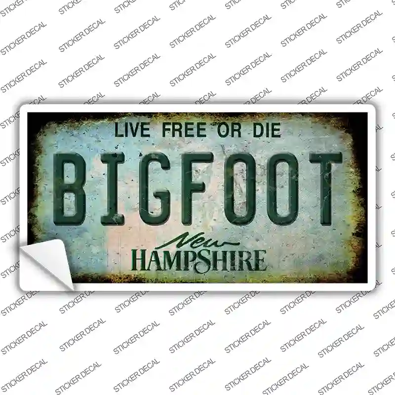 Bigfoot New Hampshire Novelty Sticker Decal