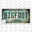 Bigfoot New Hampshire Novelty Sticker Decal