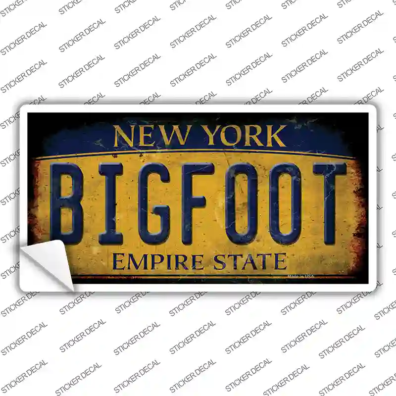 Bigfoot New York Novelty Sticker Decal
