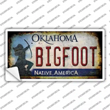 Bigfoot Oklahoma Novelty Sticker Decal