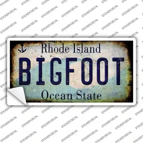 Bigfoot Rhode Island Novelty Sticker Decal