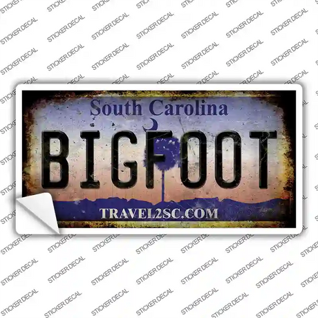 Bigfoot South Carolina Novelty Sticker Decal