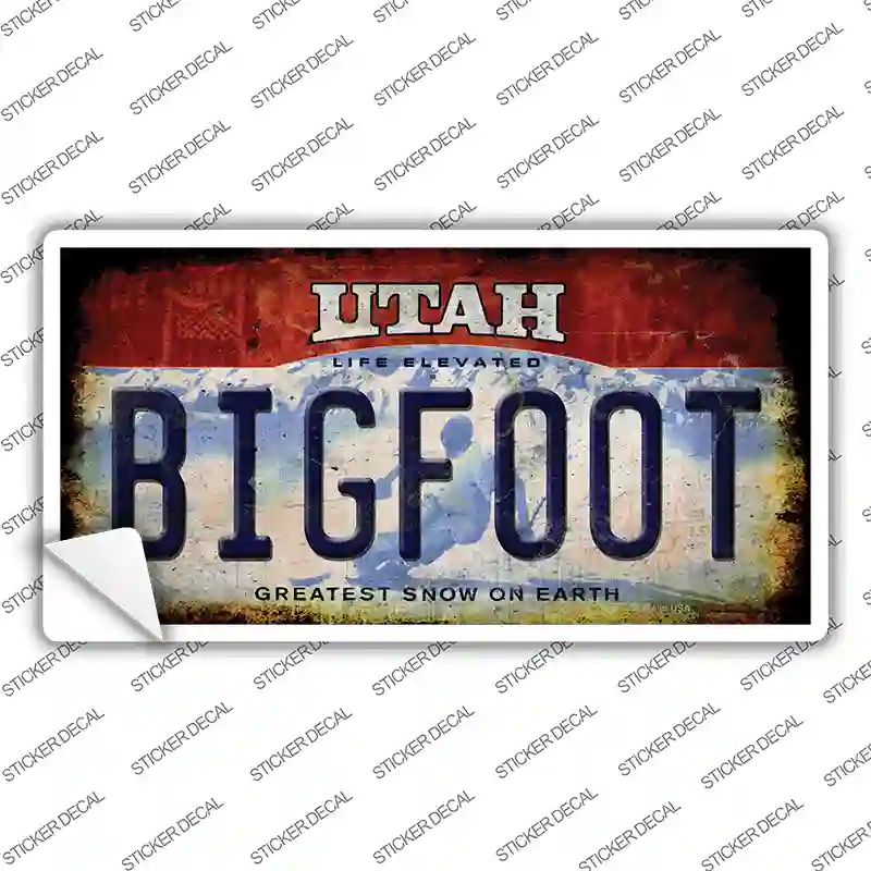 Bigfoot Utah Novelty Sticker Decal