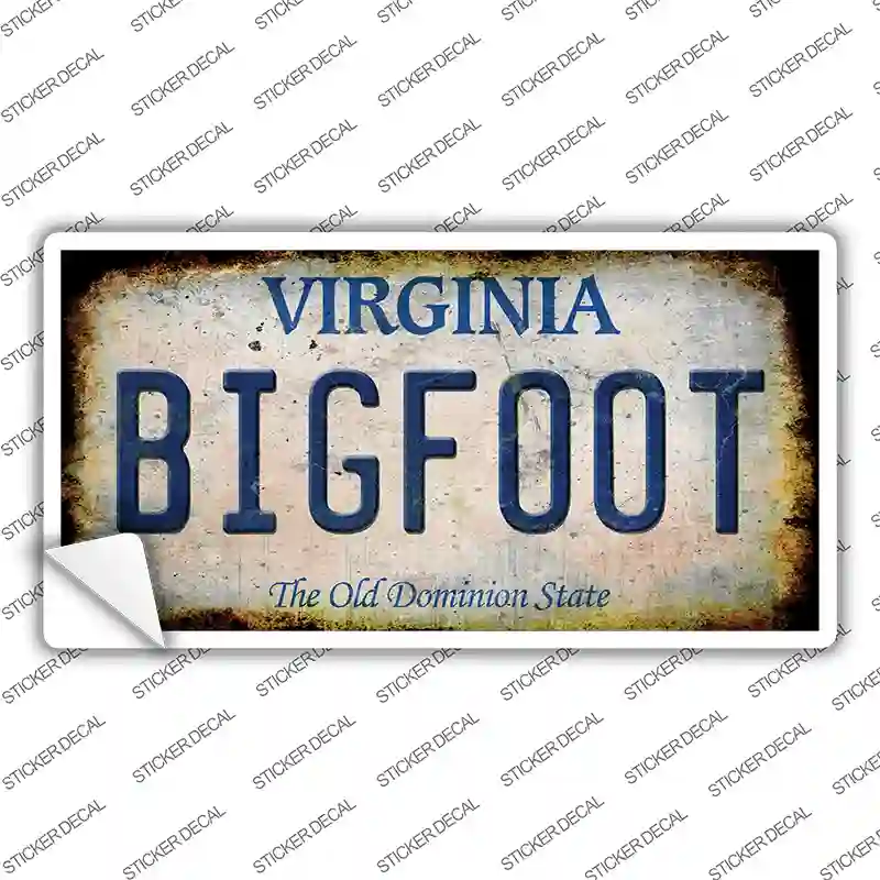 Bigfoot Virginia Novelty Sticker Decal