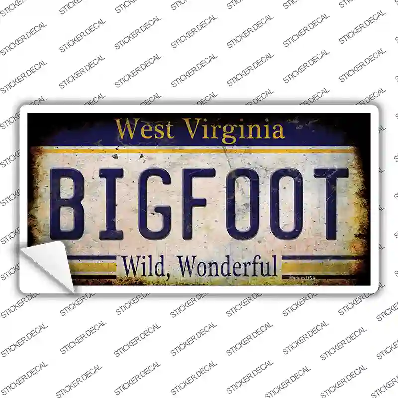 Bigfoot West Virginia Novelty Sticker Decal