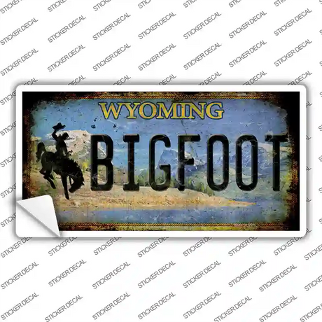 Bigfoot Wyoming Novelty Sticker Decal