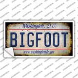 Bigfoot Washington DC Novelty Sticker Decal