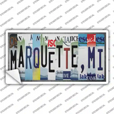 Marquette MI Strip Art Novelty Sticker Decal
