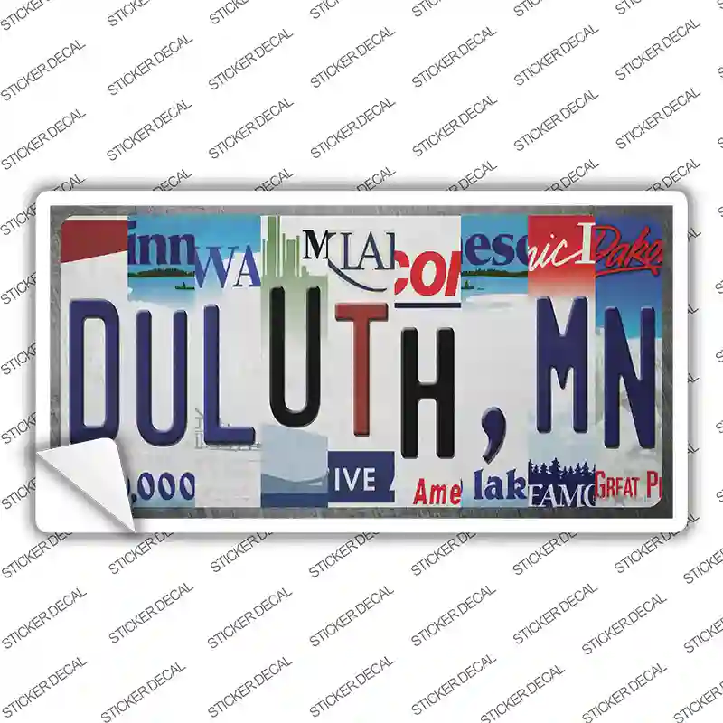 Duluth MN Strip Art Novelty Sticker Decal
