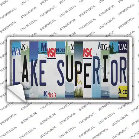 Lake Superior Strip Art Novelty Sticker Decal