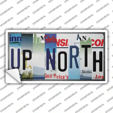 Up North Strip Art Novelty Sticker Decal