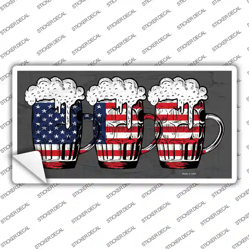 Three Beers America Novelty Sticker Decal