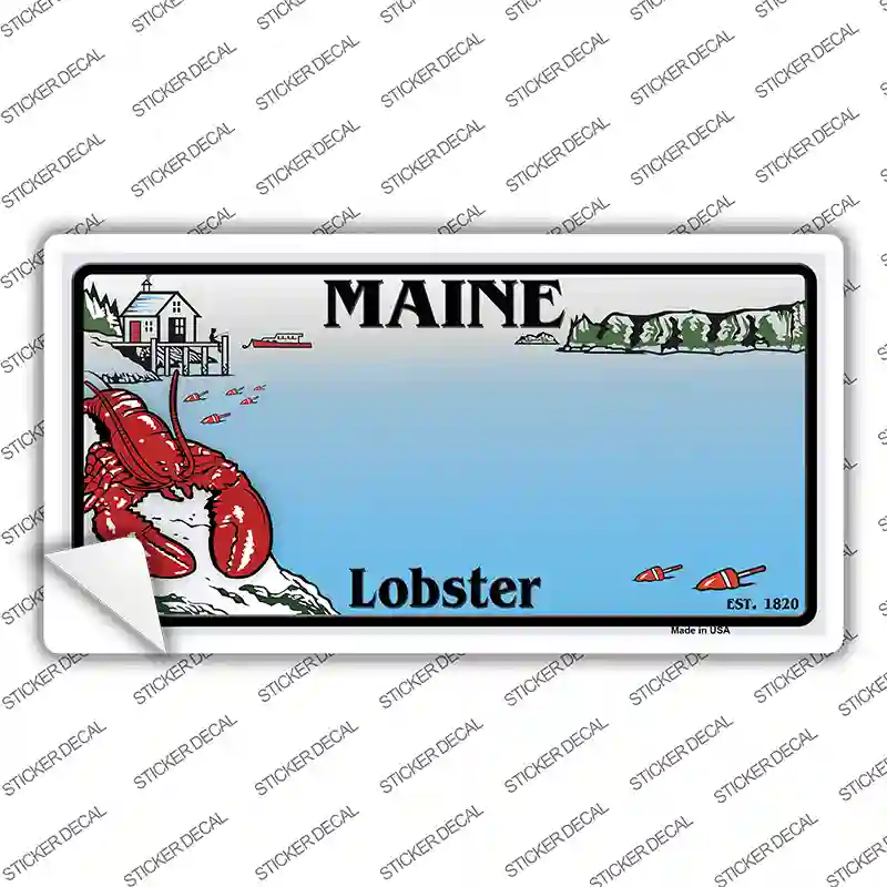 Maine Lobster Blank Novelty Sticker Decal