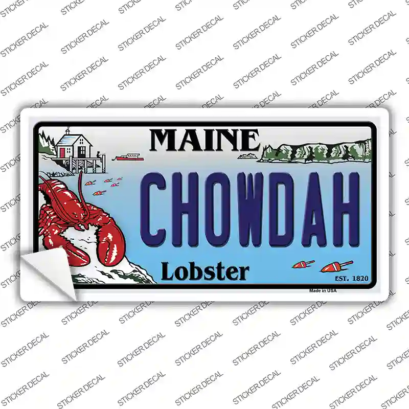 Chowdah Maine Lobster Novelty Sticker Decal