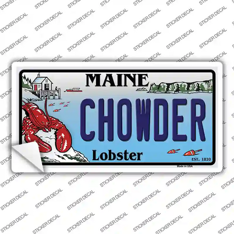 Chowder Maine Lobster Novelty Sticker Decal