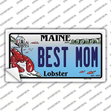 Best Mom Maine Lobster Novelty Sticker Decal