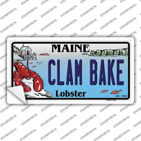 Clam Bake Maine Lobster Novelty Sticker Decal