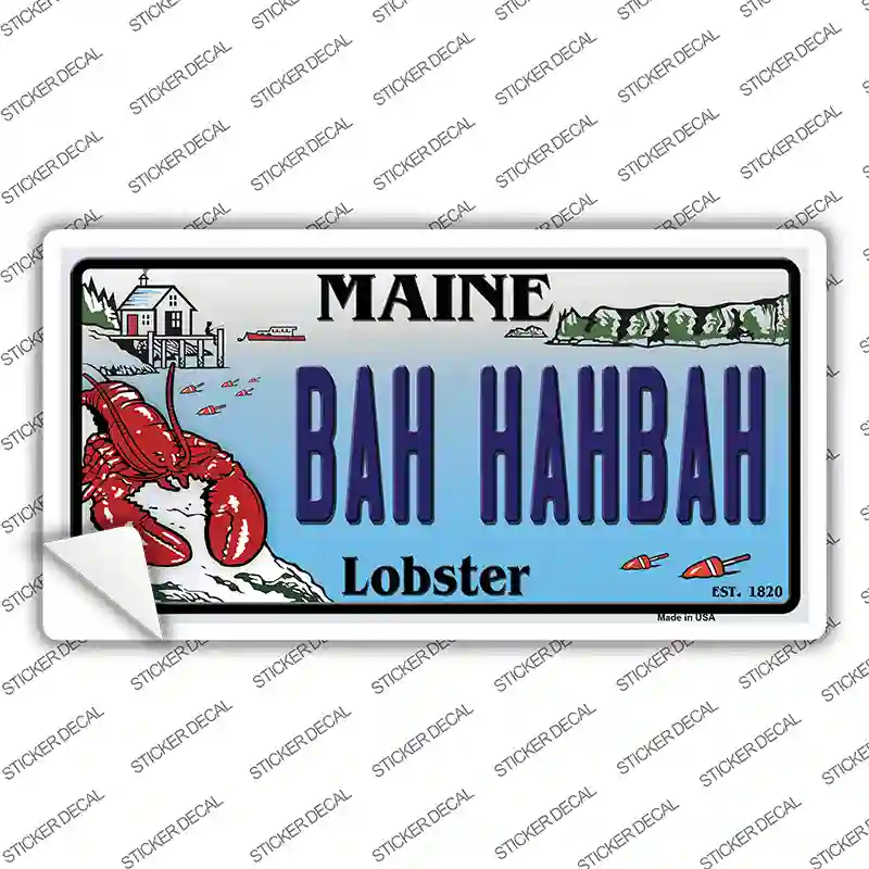 Bah Hahbah Maine Lobster Novelty Sticker Decal