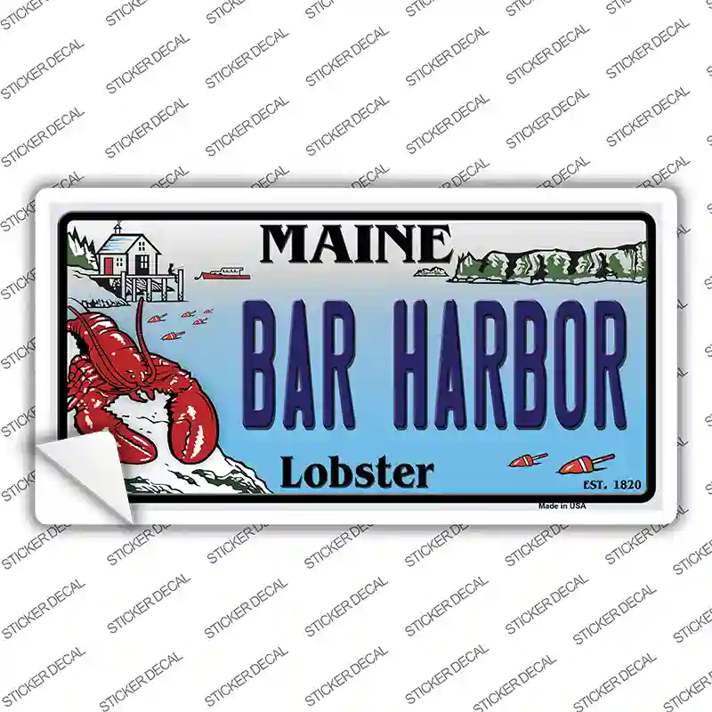 Bar Harbor Maine Lobster Novelty Sticker Decal
