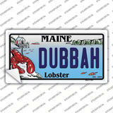 Dubbah Maine Lobster Novelty Sticker Decal