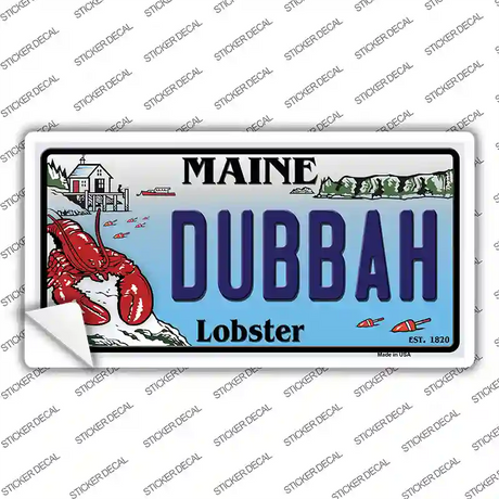 Dubbah Maine Lobster Novelty Sticker Decal