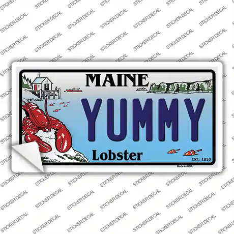 Yummy Maine Lobster Novelty Sticker Decal