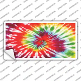 Red Swirl Tie-Dye Novelty Sticker Decal