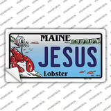 Jesus Maine Lobster Novelty Sticker Decal