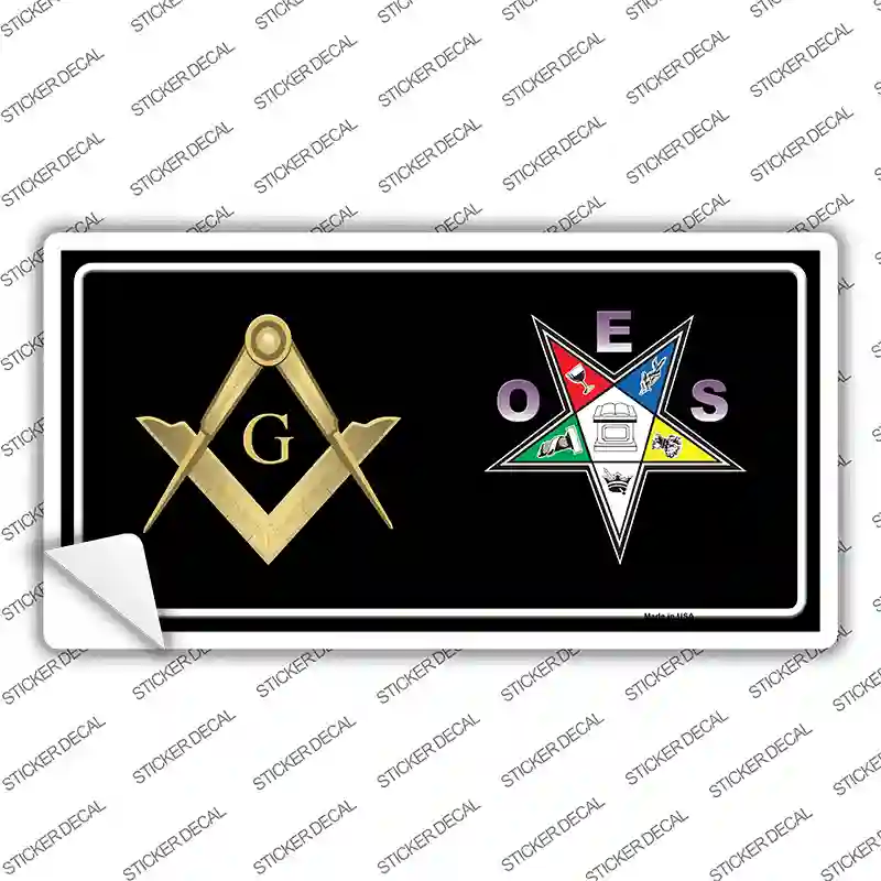 Free Mason OES Novelty Sticker Decal
