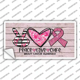 Peace Love Cure Novelty Sticker Decal
