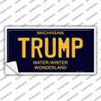 Trump Michigan Blue Novelty Rectangular Sticker Decal