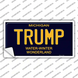 Trump Michigan Blue Novelty Rectangular Sticker Decal