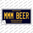 Mmm Beer Michigan Blue Novelty Rectangular Sticker Decal