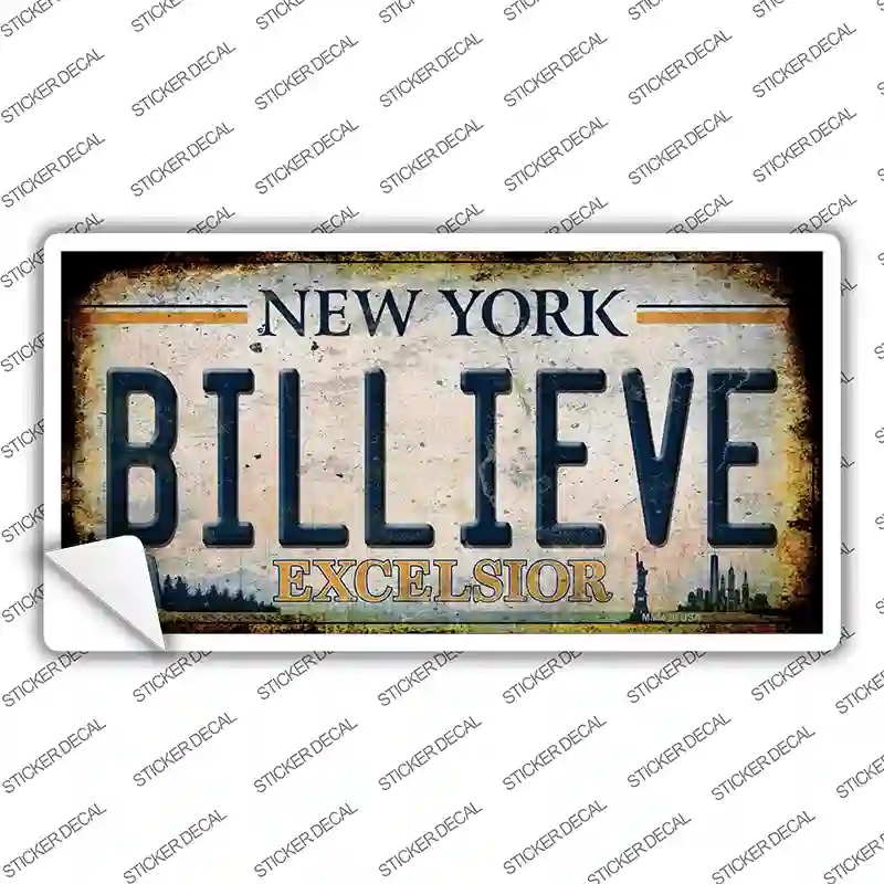 Billieve Excelcior New York Novelty Rectangular Sticker Decal