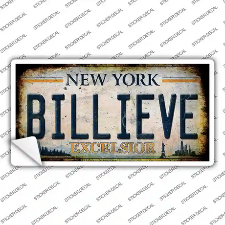 Billieve Excelcior New York Novelty Rectangular Sticker Decal