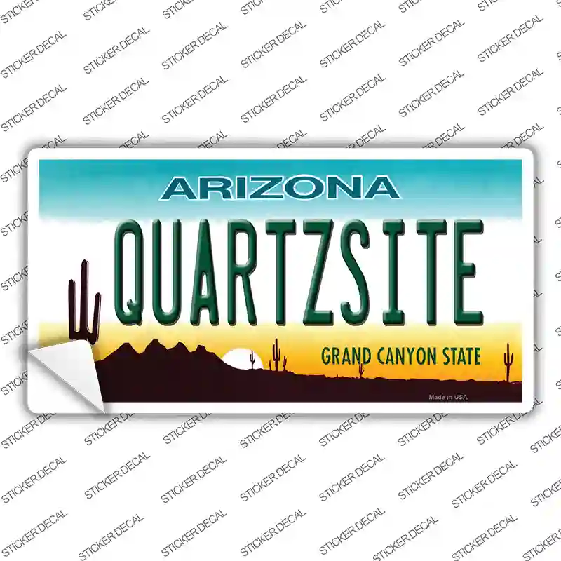 Quartzsite Arizona State Background Novelty Sticker Decal