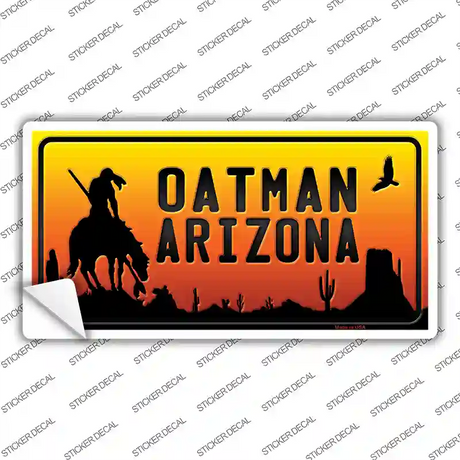 Oatman End Of Trail Arizona Scenic Background Novelty Sticker Decal