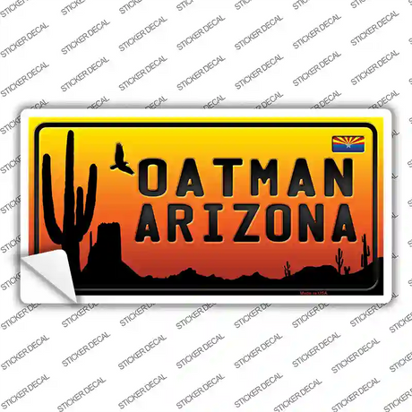 Oatman Flag Arizona Scenic Background Novelty Sticker Decal
