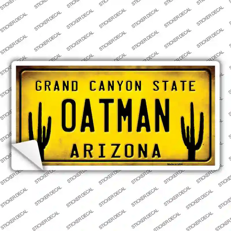 Arizona Oatman Yellow Novelty Sticker Decal
