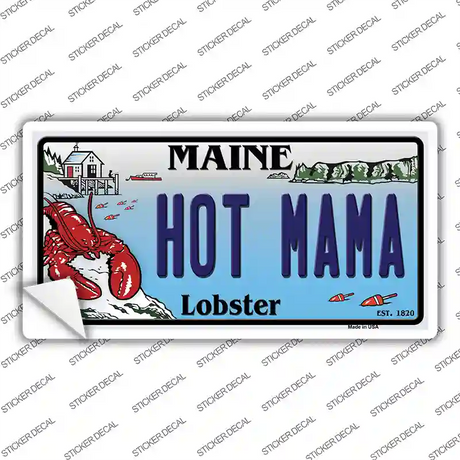 Hot Mama Maine Lobster Novelty Sticker Decal